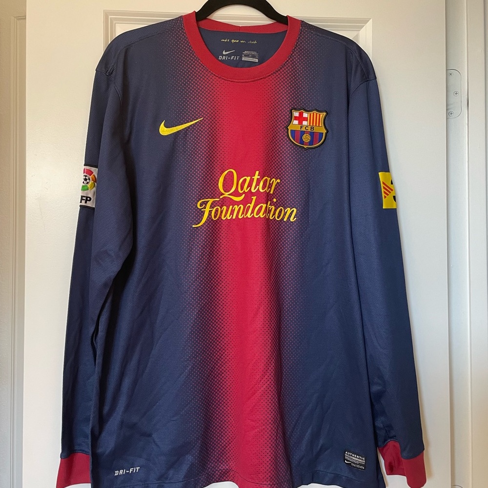 Nike FC Barcelona Long Sleeve Soccer Jersey